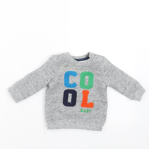F&F Boys Grey   Pullover Jumper Size 0-3 Months  - cool