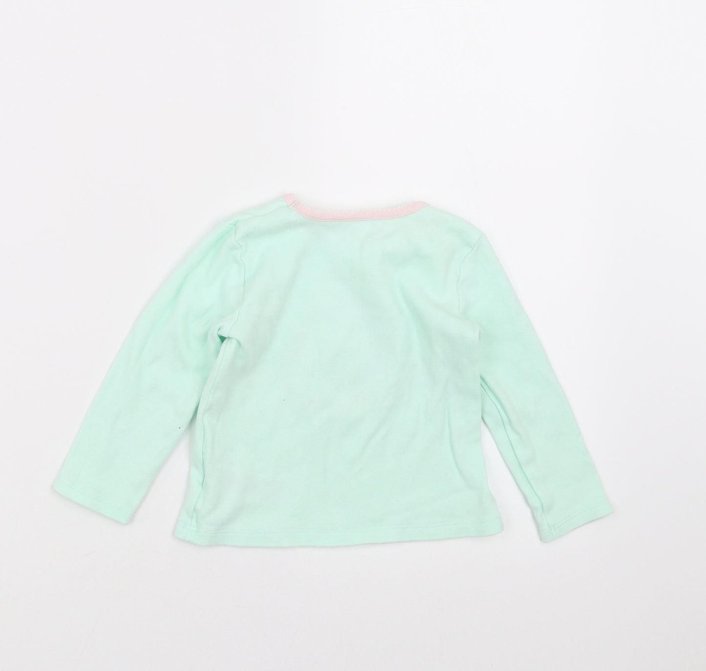 Primark Girls Green   Basic T-Shirt Size 18-24 Months  - polar bear