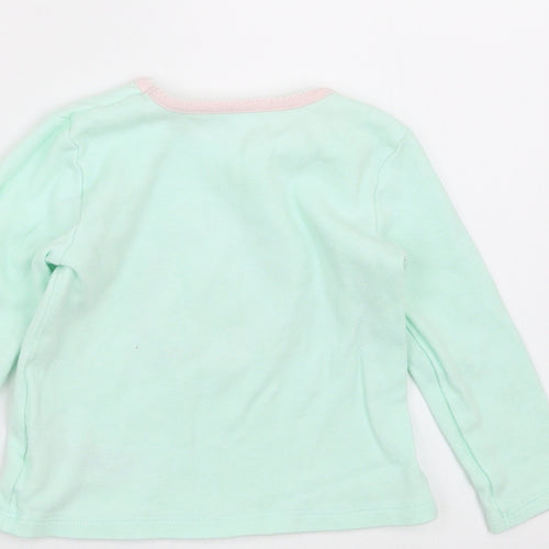 Primark Girls Green   Basic T-Shirt Size 18-24 Months  - polar bear