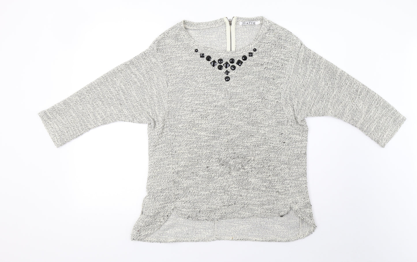 Preworn Womens Gold  Knit Pullover Sweatshirt Size 14