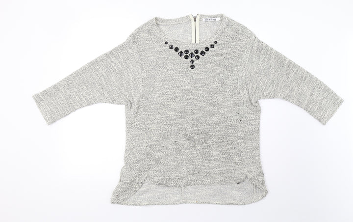 Preworn Womens Gold  Knit Pullover Sweatshirt Size 14