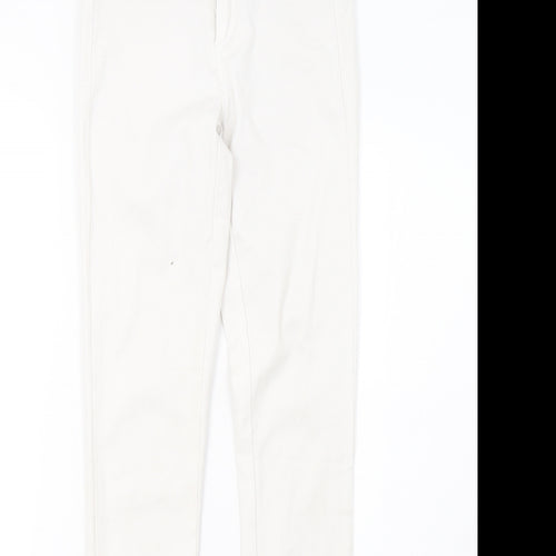 Pieces Womens White  Denim Skinny Jeans Size 6 L32 in