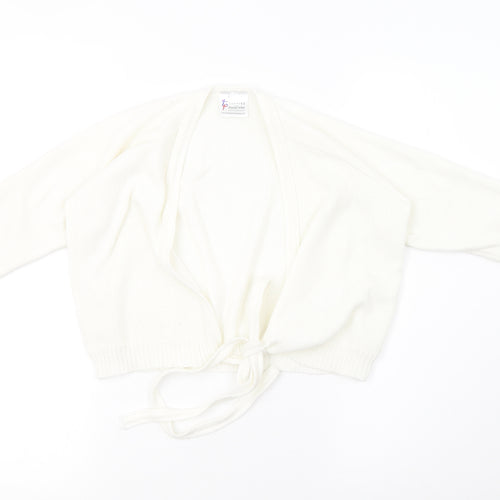 tappers and pointers Womens White  Knit Cardigan Jumper Size 12  - cropped