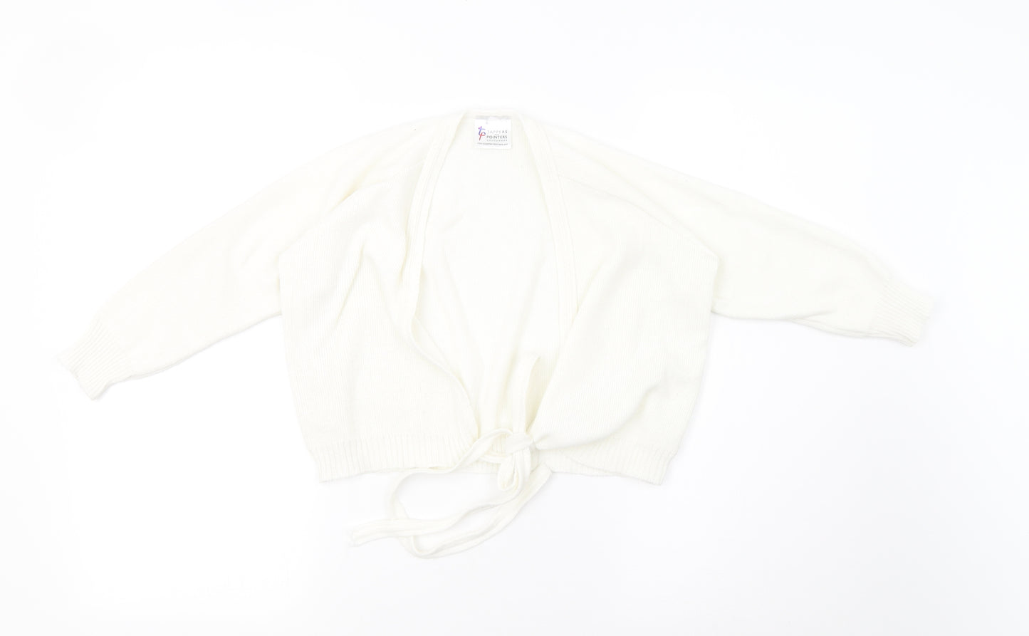 tappers and pointers Womens White  Knit Cardigan Jumper Size 12  - cropped