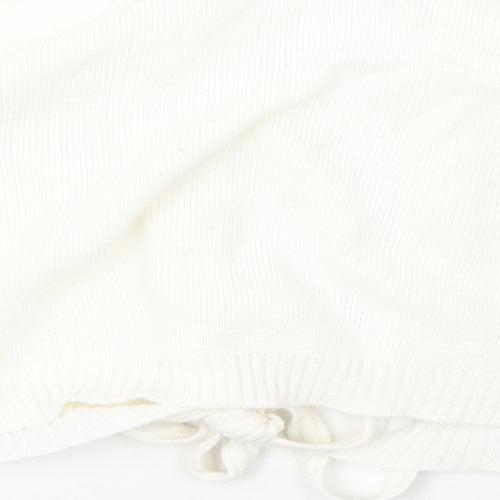 tappers and pointers Womens White  Knit Cardigan Jumper Size 12  - cropped