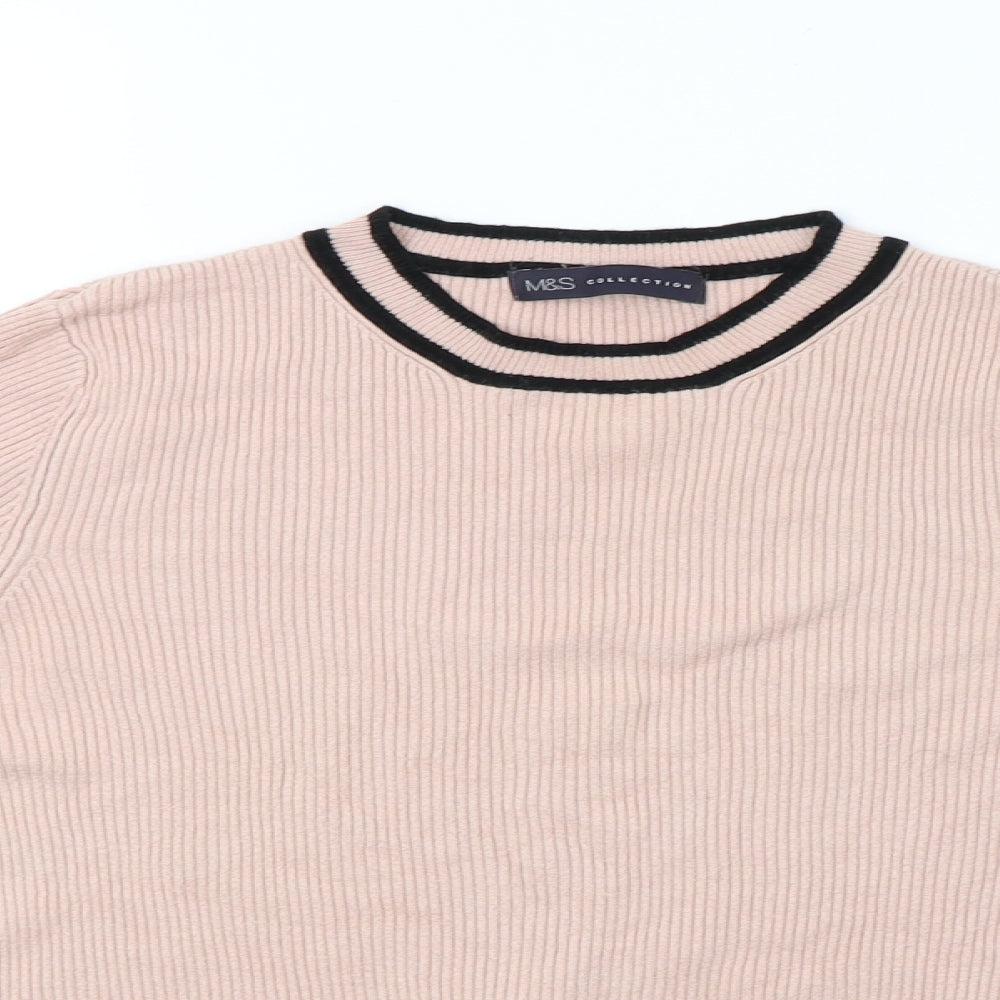 Marks and Spencer Womens Pink  Knit Pullover Sweatshirt Size 12