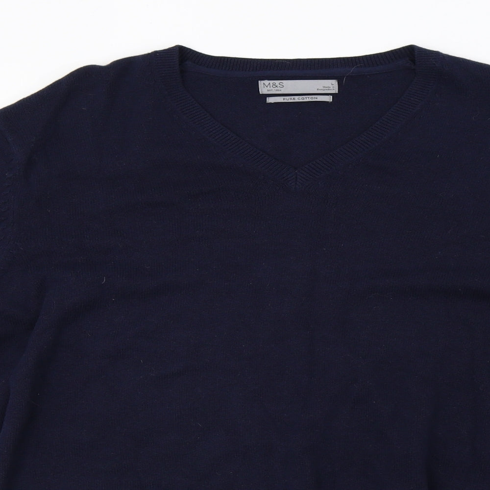 Marks and Spencer Mens Blue  Knit Pullover Sweatshirt Size L