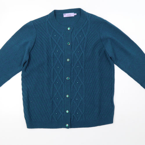 honer millburn Womens Green  Knit Pullover Sweatshirt Size 16