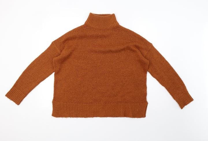 newlook Womens Orange Knit Pullover Sweatshirt Size M