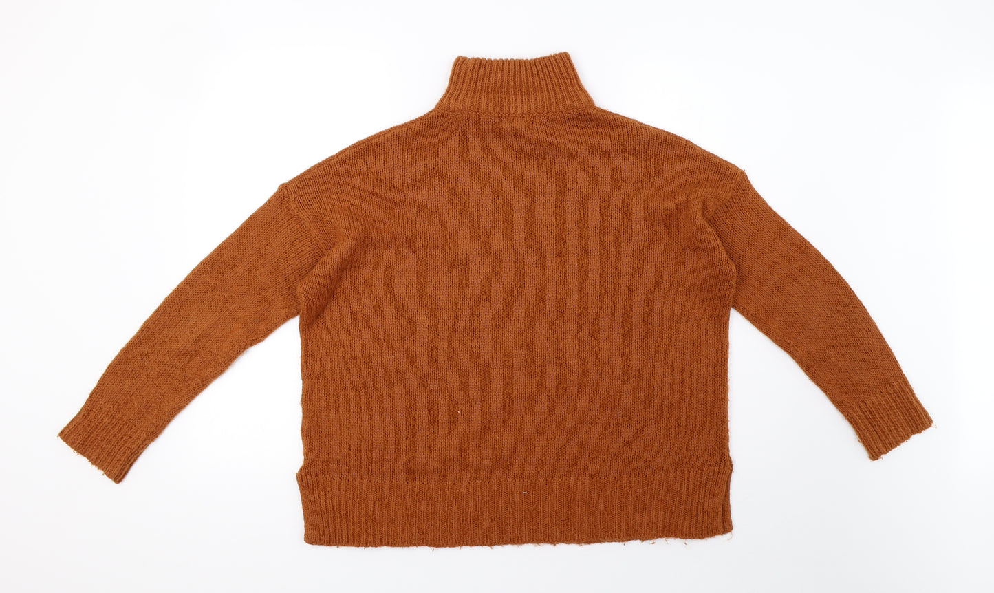 newlook Womens Orange  Knit Pullover Sweatshirt Size M