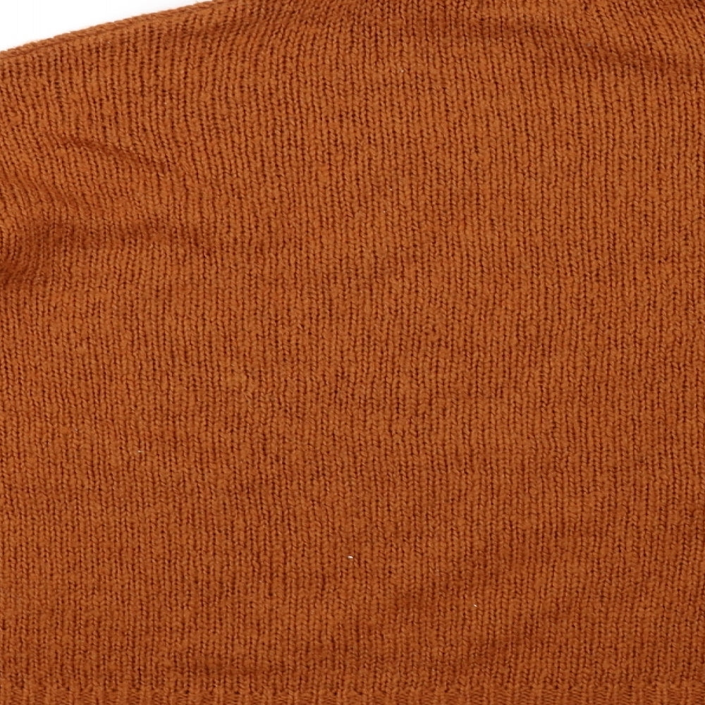 newlook Womens Orange  Knit Pullover Sweatshirt Size M