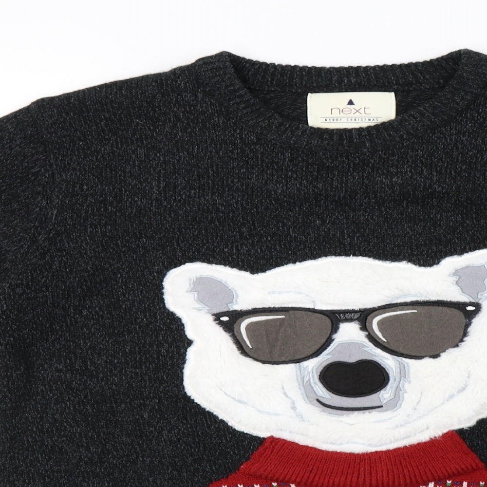 NEXT Mens Grey  Knit Pullover Sweatshirt Size M
