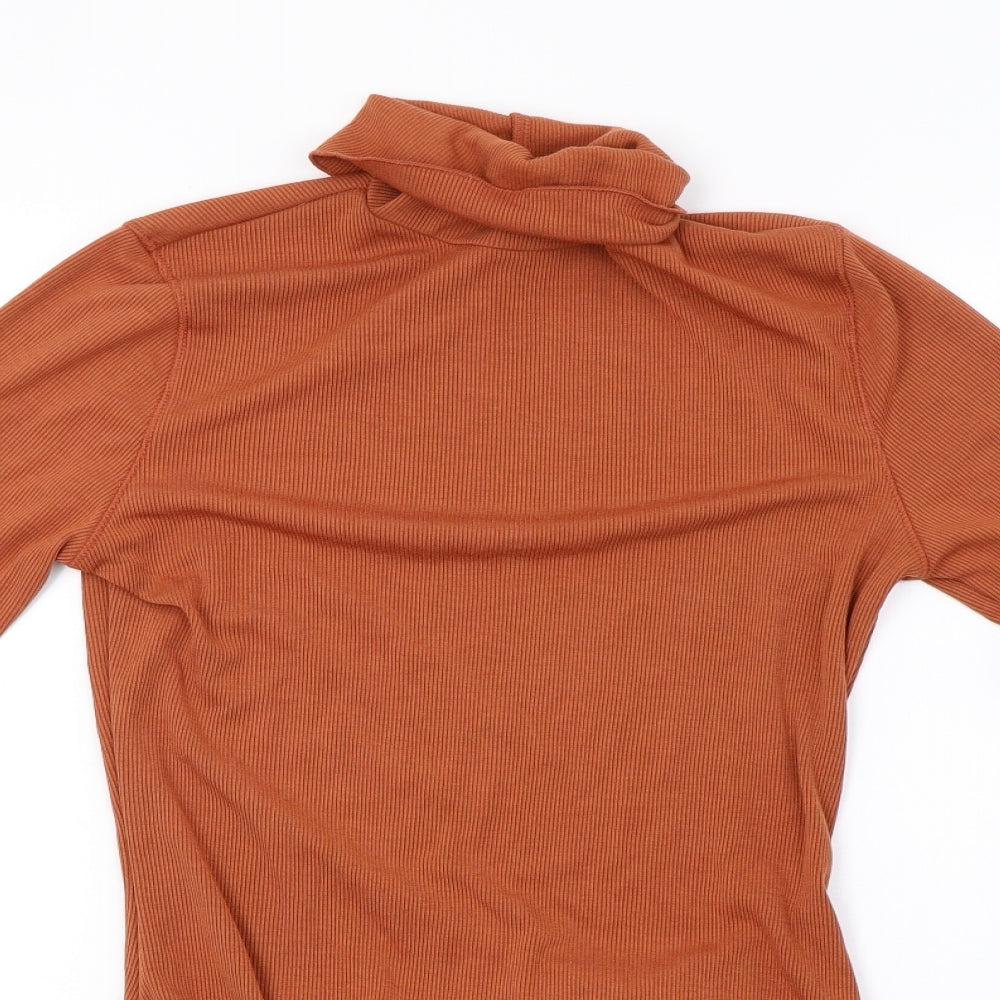Preworn Womens Brown  Knit Pullover Sweatshirt Size 10