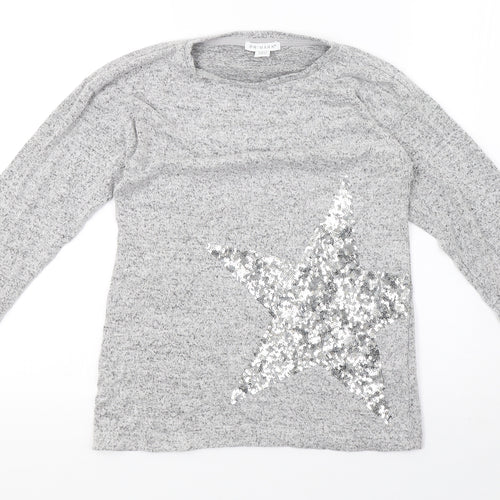 Primark Girls Grey  Knit Pullover Sweatshirt Size 11-12 Years