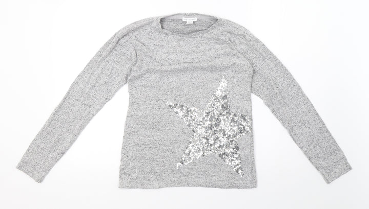 Primark Girls Grey  Knit Pullover Sweatshirt Size 11-12 Years