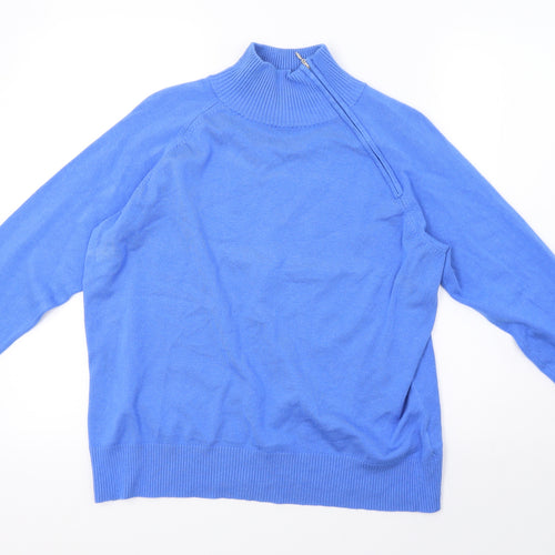 Dorothy Perkins Womens Blue  Knit Pullover Sweatshirt Size 20