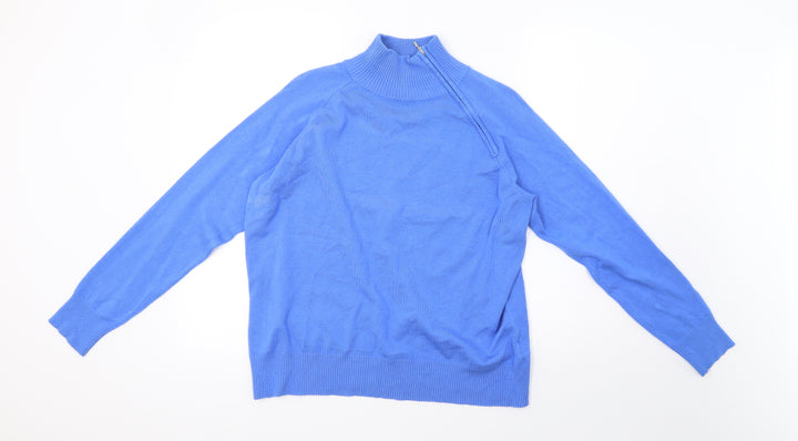 Dorothy Perkins Womens Blue Knit Pullover Sweatshirt Size 20