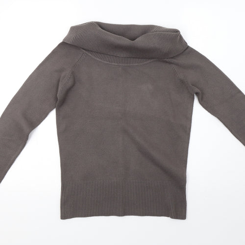 French Connection Womens Grey  Knit Pullover Sweatshirt Size M