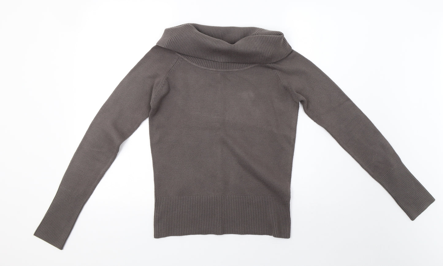 French Connection Womens Grey  Knit Pullover Sweatshirt Size M