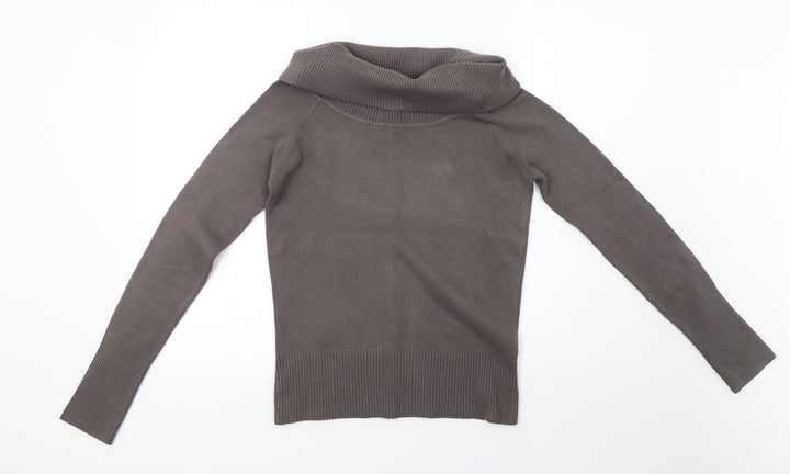 French Connection Womens Grey Knit Pullover Sweatshirt Size M
