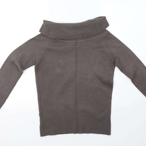 French Connection Womens Grey  Knit Pullover Sweatshirt Size M