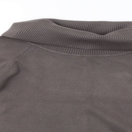 French Connection Womens Grey  Knit Pullover Sweatshirt Size M