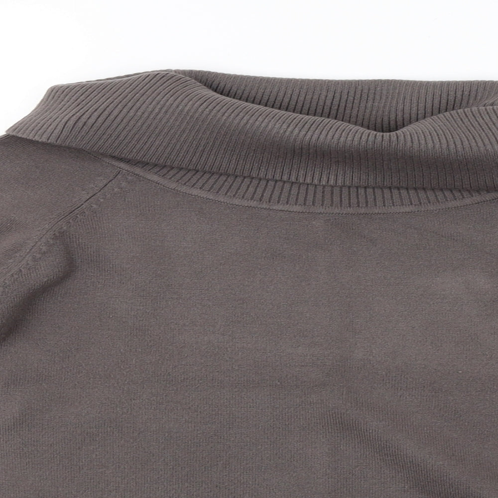 French Connection Womens Grey  Knit Pullover Sweatshirt Size M