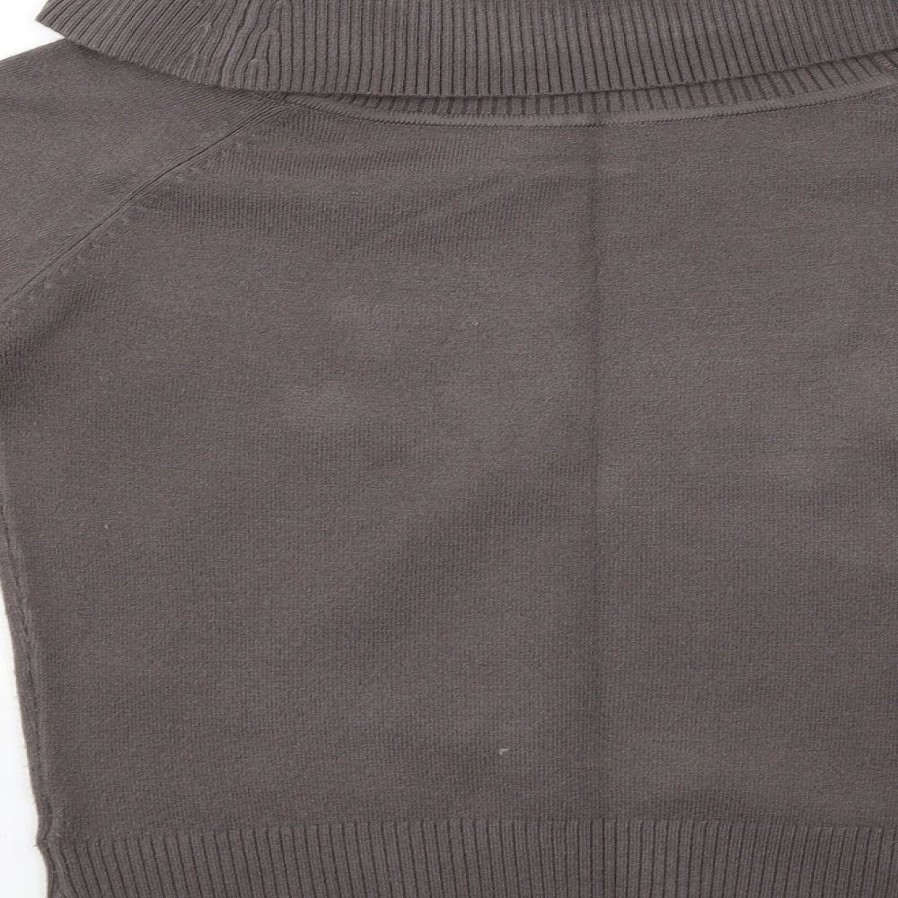 French Connection Womens Grey  Knit Pullover Sweatshirt Size M