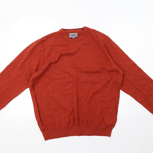 Marks and Spencer Mens Orange  Knit Pullover Sweatshirt Size L