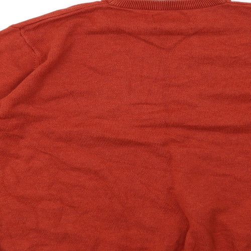 Marks and Spencer Mens Orange  Knit Pullover Sweatshirt Size L