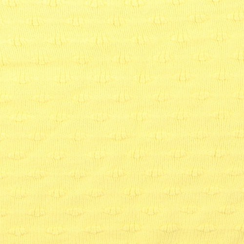 sainsburys Womens Yellow Geometric Knit Pullover Sweatshirt Size 10