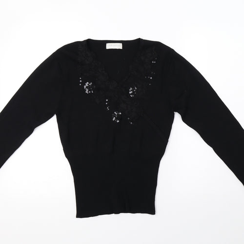 paramour Womens Black   Pullover Sweatshirt Size M