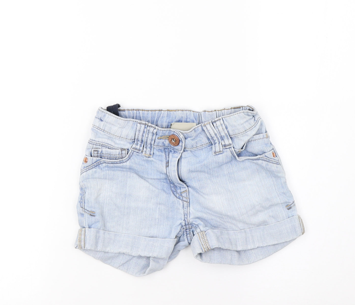NEXT Girls Blue  Denim Boyfriend Shorts Size 7 Years