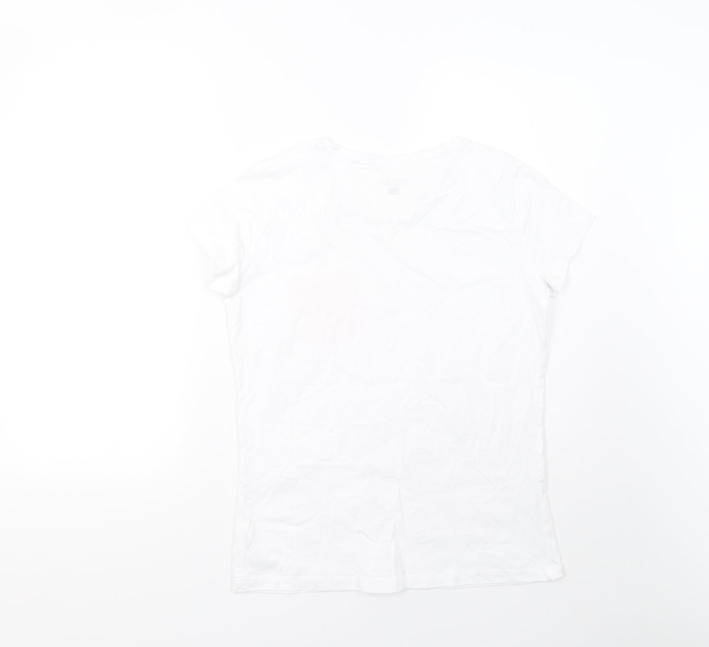 F&F Womens White   Top Pyjama Top Size 10