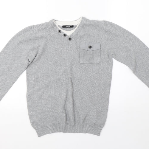 George Boys Grey  Knit Pullover Sweatshirt Size 12-13 Years