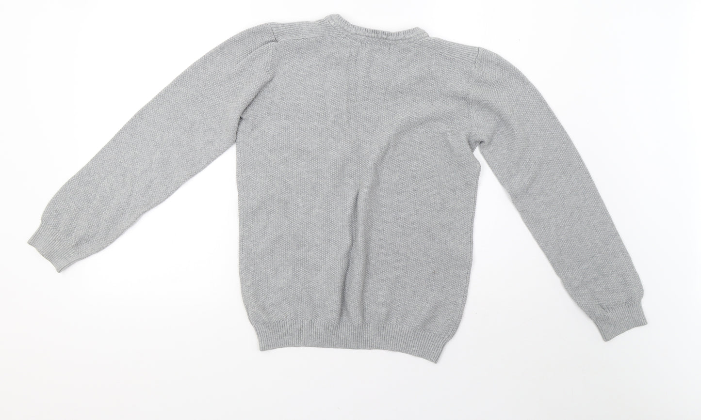 George Boys Grey  Knit Pullover Sweatshirt Size 12-13 Years