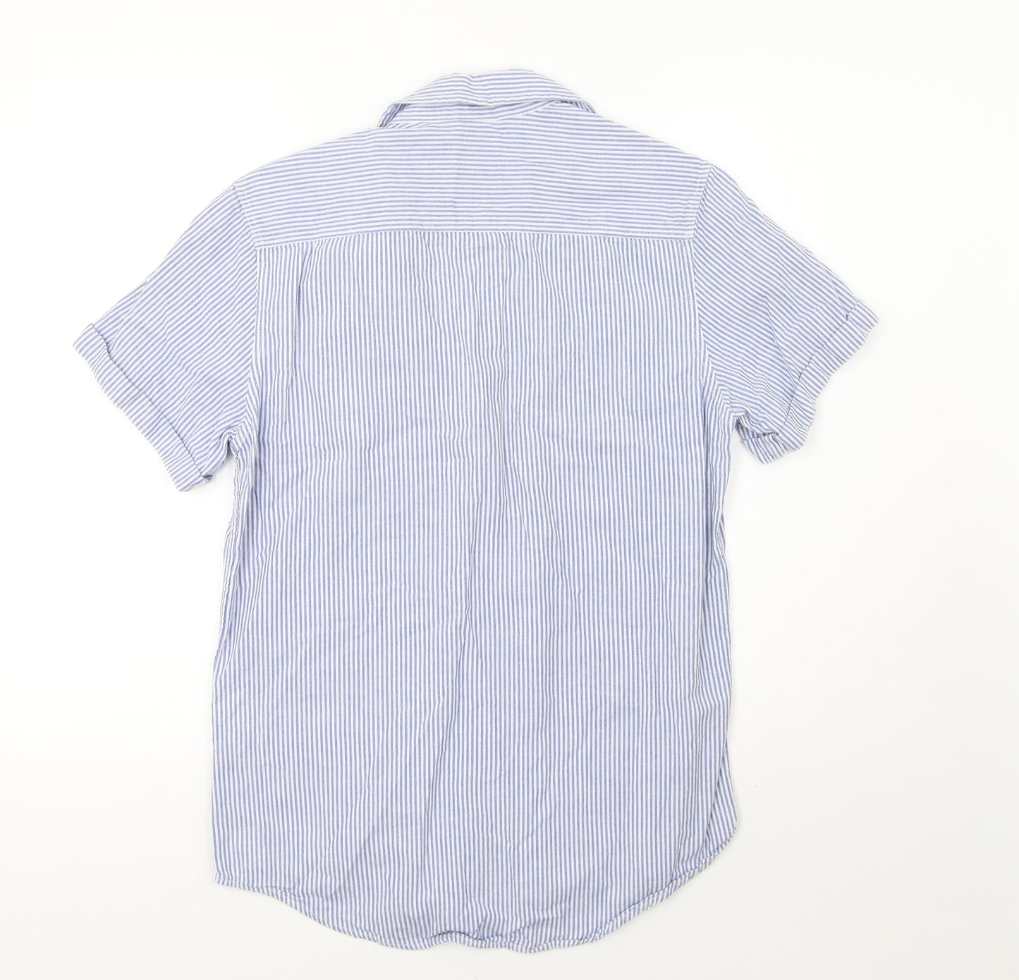 Topman Mens Blue Striped   Button-Up Size S