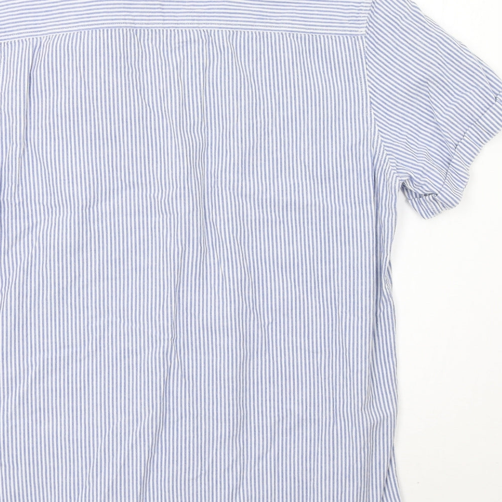 Topman Mens Blue Striped   Button-Up Size S
