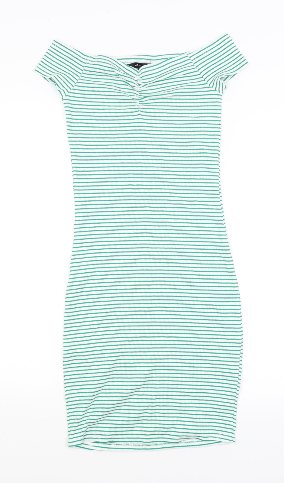 New Look Womens White Striped  Bodycon  Size 8