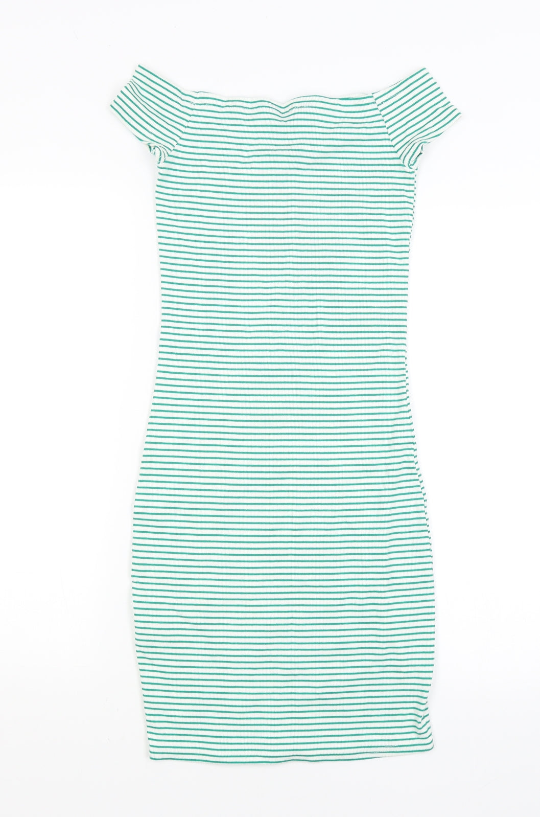 New Look Womens White Striped  Bodycon  Size 8