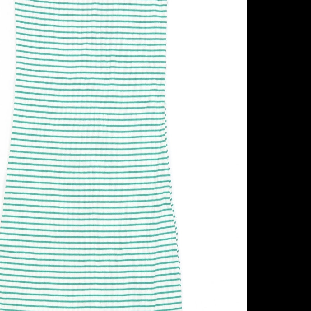 New Look Womens White Striped  Bodycon  Size 8