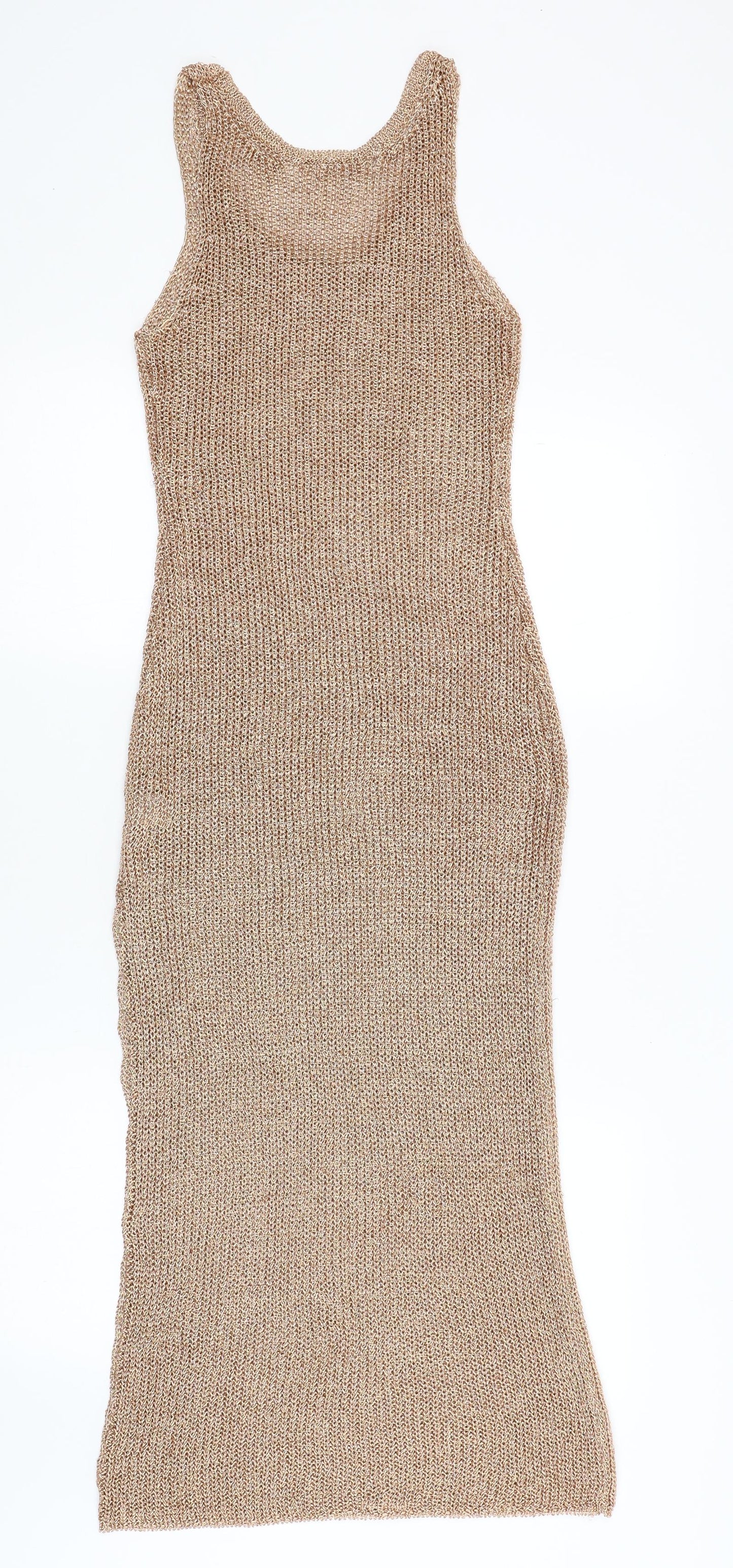 Lovers & Friends Womens Gold   Slip Dress  Size S