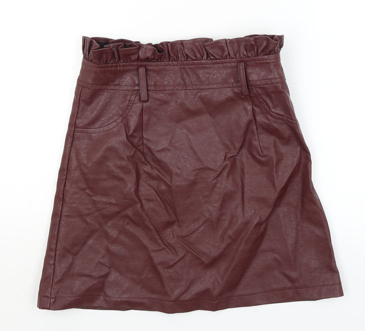 Boohoo Womens Purple   A-Line Skirt Size 8