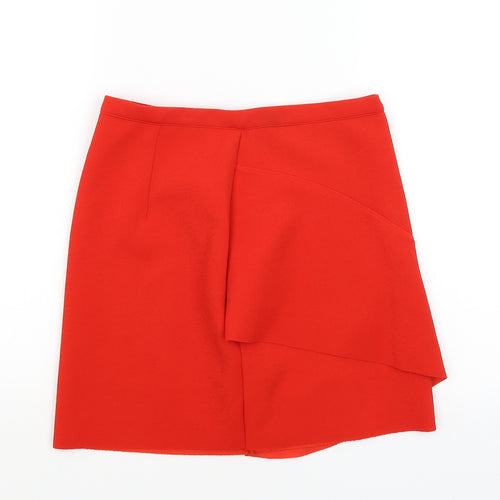 Topshop Womens Red   A-Line Skirt Size 8