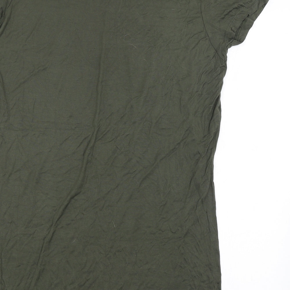 Topshop Womens Green   Basic T-Shirt Size 10