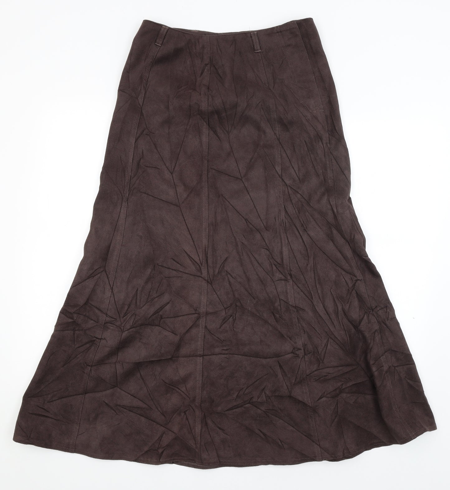 M&S Womens Brown   Flare Skirt Size 12