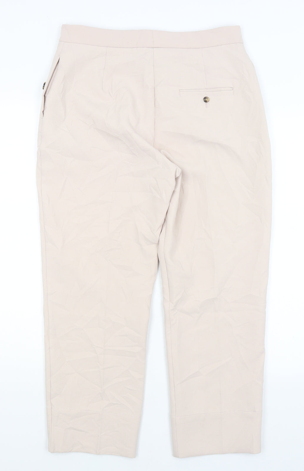 M&S Womens Pink   Cropped Trousers Size 12 L25 in