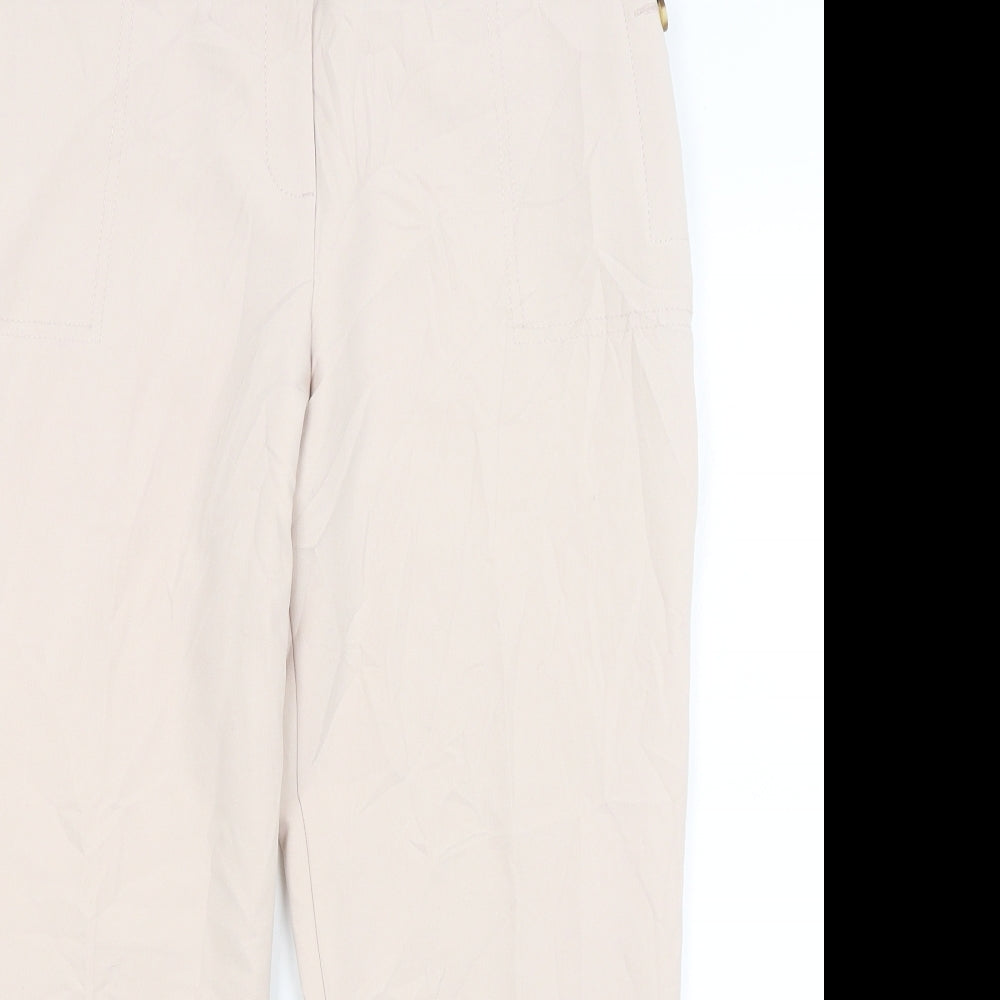 M&S Womens Pink   Cropped Trousers Size 12 L25 in