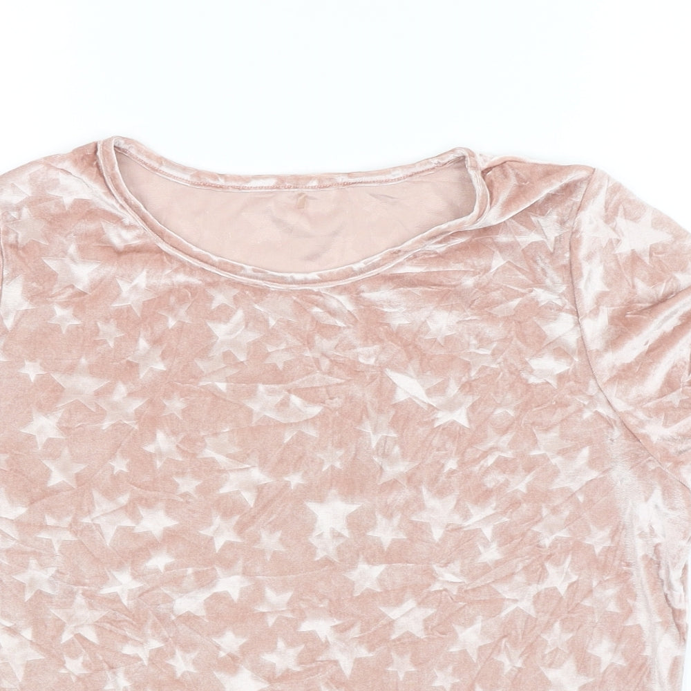 George Womens Pink   Basic T-Shirt Size 12  - Stars