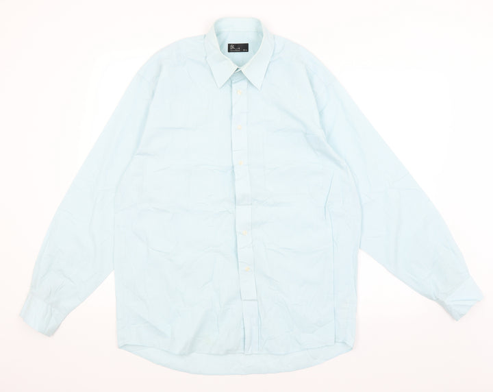 BHS Mens Blue Button-Up Size 15.5